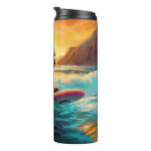 Cairn Terrier Beach Surfmalerei Thermosbecher (Nach rechts gedreht)