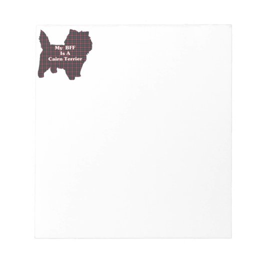 Cairn Terrier BESTE FREUNDIN Notizblock (Vorderseite)