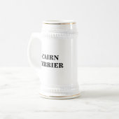 Cairn Terrier Bierglas (Vorderseite Links)