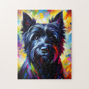 Cairn Terrier Black Dog Akryllischer Druckhund Lov Puzzle