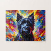 Cairn Terrier: Black Toto Hund Puzzle (Horizontal)