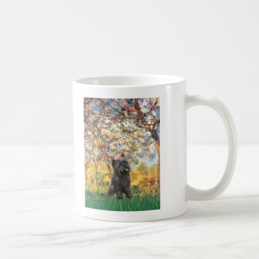 Cairn Terrier (Brindle 21) - Frühjahr Kaffeetasse (Rechts)