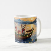 Cairn Terrier Christmas Boat Holiday Kaffeetasse (VorderseiteRechts)