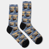 Cairn Terrier Christmas Boat Holiday Socken (Rechts)