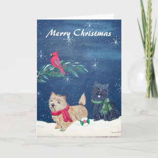 Cairn Terrier Christmas Card Feiertagskarte