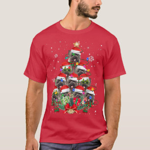 Cairn Terrier Christmas Dog Tree Lights Pajamas Fa T-Shirt