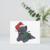 Cairn Terrier Christmas Feiertagspostkarte (Stehend Vorderseite)