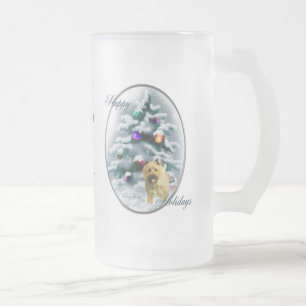 Cairn Terrier Christmas Geschenke Mattglas Bierglas
