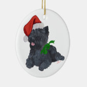 Cairn Terrier Christmas Keramikornament (Rechts)