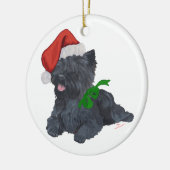 Cairn Terrier Christmas Keramikornament (Links)