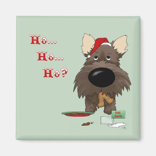 Cairn Terrier Christmas Magnet (Vorne)