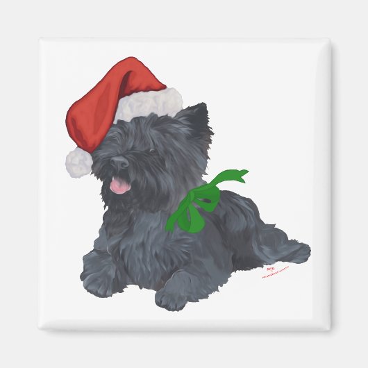 Cairn Terrier Christmas Magnet (Vorne)