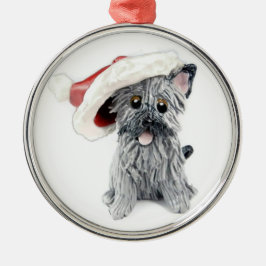 Cairn Terrier Christmas Ornament Gray