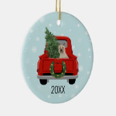 Cairn Terrier Christmas Red Truck Holiday Keramik Ornament (Rechts)