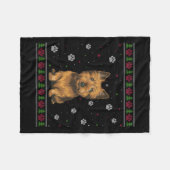 Cairn Terrier Christmas Sweater Xmas Haustier Do Fleecedecke (Vorderseite (Horizontal))