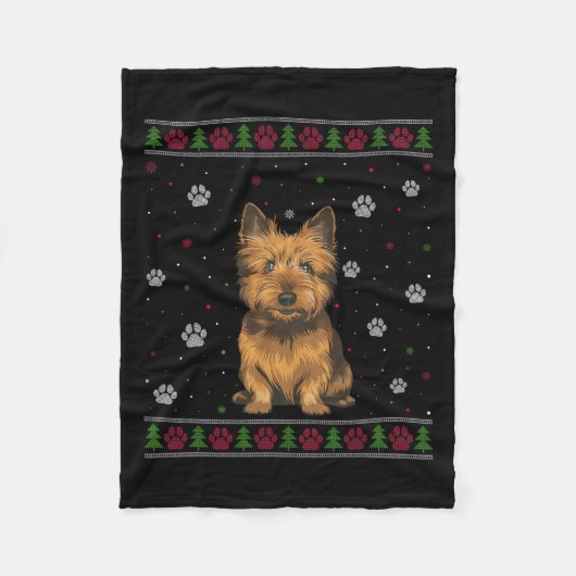 Cairn Terrier Christmas Sweater Xmas Haustier Do Fleecedecke (Vorderseite)