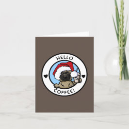 Cairn Terrier Coffee Lover Weihnachtskarte Dankeskarte
