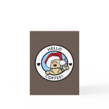 Cairn Terrier Coffee Lover Weihnachtskarte