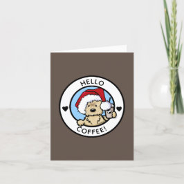 Cairn Terrier Coffee Lover Weihnachtskarte Dankeskarte