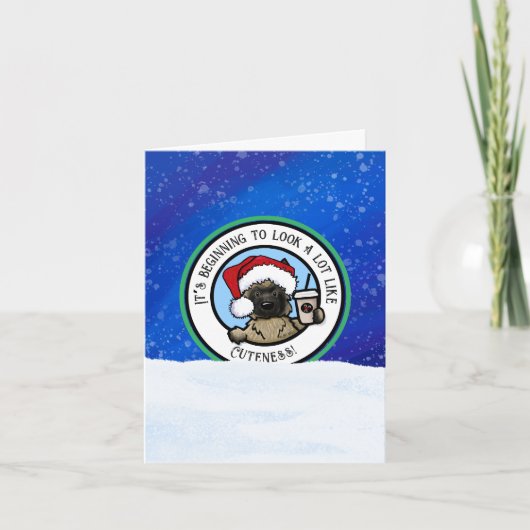 Cairn Terrier Coffee Lover Weihnachtskarte Dankeskarte (Vorderseite)