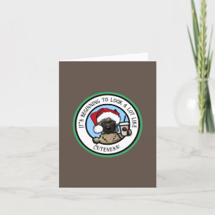 Cairn Terrier Coffee Lover Weihnachtskarte Dankeskarte