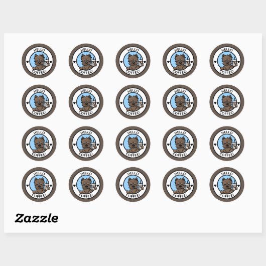 Cairn Terrier Coffee Stickers (Blatt)