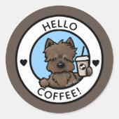 Cairn Terrier Coffee Stickers (Vorderseite)