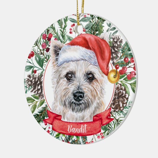 Cairn Terrier Custom Santa Dog Weihnachtsschmuck (Links)