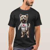Cairn Terrier Dad I Love Dad Cairn Terrier Lover T-Shirt (Vorderseite)