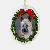 Cairn Terrier Dog Art by Glenda S. Harlan Keramik Ornament (Rechts)