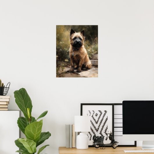 Cairn Terrier Dog Art Print Poster (Heimbüro)