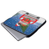 Cairn Terrier Dog Autofahrer im Schnee Weihnachten Laptopschutzhülle (Vorne Knopf)