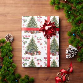 Cairn Terrier Dog Basket unter dem Weihnachtsbaum Geschenkpapier