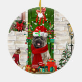Cairn Terrier Dog Christmas Keramik Ornament (Hinten)