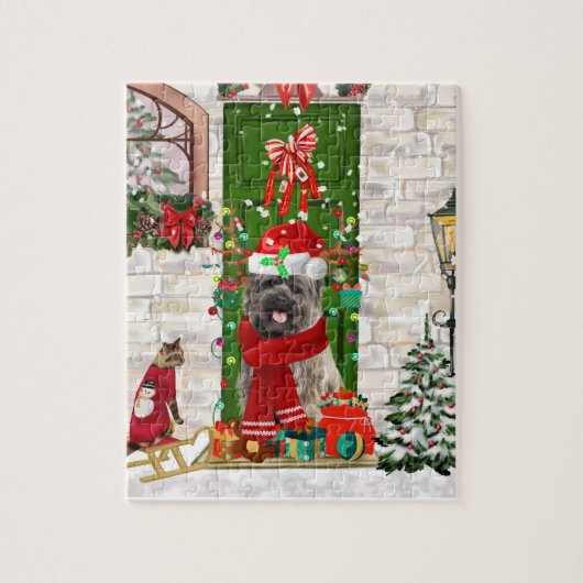 Cairn Terrier Dog Christmas Puzzle (Vertikal)