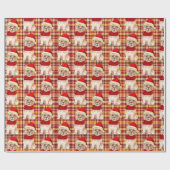 Cairn Terrier Dog Funny Holiday Kariert Weihnachte Geschenkpapier (Flach)