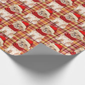 Cairn Terrier Dog Funny Holiday Kariert Weihnachte Geschenkpapier (Ecke)