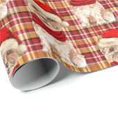 Cairn Terrier Dog Funny Holiday Kariert Weihnachte Geschenkpapier (Rolleneckpunkt)
