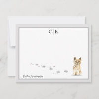Cairn Terrier Dog Gray Border Monogramm Ihr Name