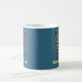 Cairn Terrier Dog Grid Silhouette Blue Background Kaffeetasse (Mittel)