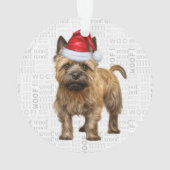 Cairn Terrier Dog Holiday Foto Weihnachten Ornament (Rückseite)
