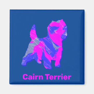 Cairn Terrier Dog Hot Pink & Blue Magnet