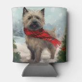 Cairn Terrier Dog im Schnee Weihnachten Dosenkühler (Rückseite)