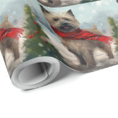 Cairn Terrier Dog im Schnee Weihnachten Geschenkpapier (Rolleneckpunkt)
