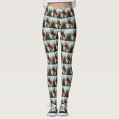 Cairn Terrier Dog im Schnee Weihnachten Leggings (Vorderseite)