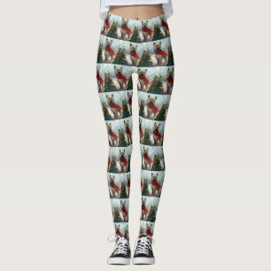 Cairn Terrier Dog im Schnee Weihnachten Leggings