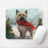 Cairn Terrier Dog im Schnee Weihnachten Mousepad (Mit Mouse)