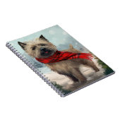 Cairn Terrier Dog im Schnee Weihnachten Notizblock (Rechte Seite)