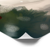 Cairn Terrier Dog im Schnee Weihnachten Poster (Ecke)