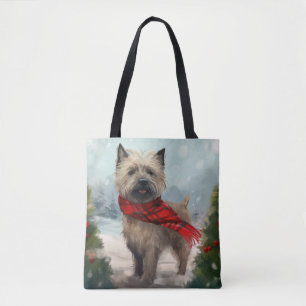 Cairn Terrier Dog im Schnee Weihnachten Tasche